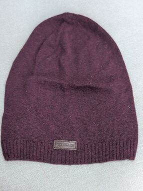 True Religion Maroon Knit Slouch Beanie